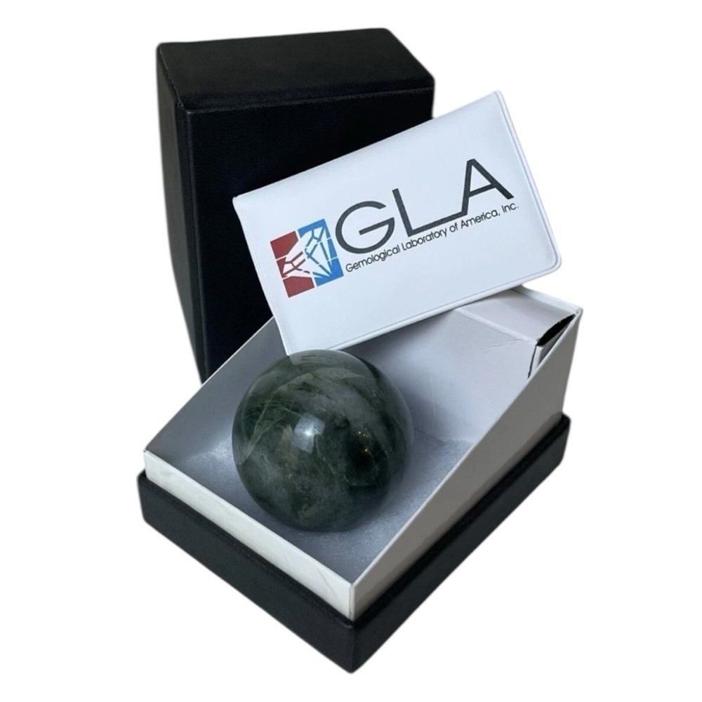 Crystal Gray Agate Gemstone Ball Sphere 60mm Calming Healing Stress Relief Reiki